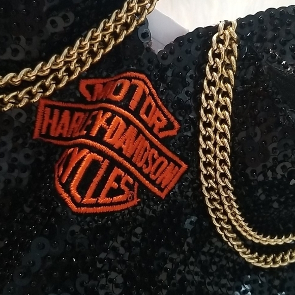 Black sequin chain corset - Picture 4 of 10